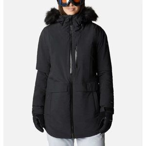 COLUMBIA Mount Bindo II Womens M Black Ski/Snow Omni-Heat Jacket $220 NEW